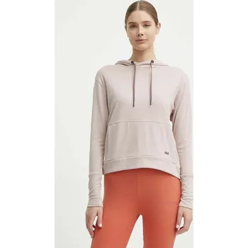 Dámská mikina Sportovní mikina Helly Hansen Lifa Tech růžová barva, s kapucí 48530 03X, vel. L