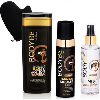 Samoopalovací přípravek BODYBE SELF TAN DARK SET - Dárková samoopalovací sada