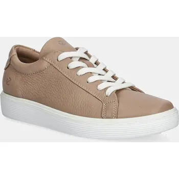 Pánské tenisky Kožené sneakers boty Ecco Soft hnědá barva, 219203-01084 219203.01084 84X, EUR 36