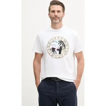 Pánská móda Bavlněné tričko Guess M5GI15.K8FQ4 bílá 00X, vel. M