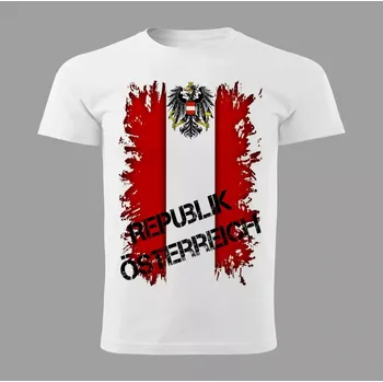 Pánské tričko tričko s vlajkou RAKOUSKA 158