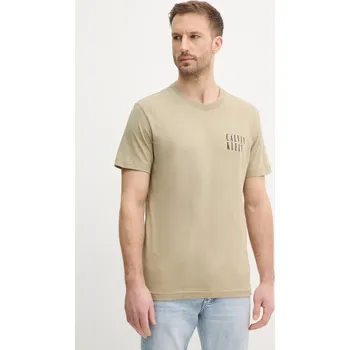 Bavlněné tričko Calvin Klein Jeans J30J327478 zelená 81X, vel. M