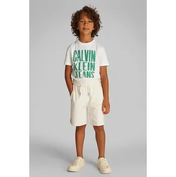 Chlapecké kraťasy Dětské kraťasy Calvin Klein Jeans IB0IB02433.104.116.PPYA béžová 01X, vel. 116