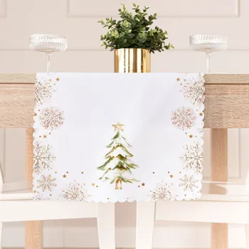 ubrus Běhoun ubrusu vánoční stromky, Zimní příběh PNB336 (ZM) 38 cm x 140 cm