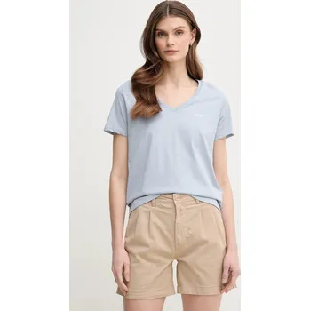 Pánské tričko Bavlněné tričko Pepe Jeans MACY V-NECK PL506051 modrá 05X, vel. S