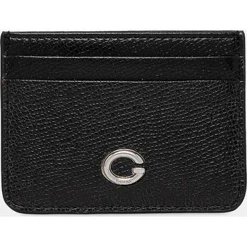 Peněženka Kožené pouzdro na karty Guess černá barva, RW1762 P5201 RW1762.P5201 99X, vel. ONE SIZE