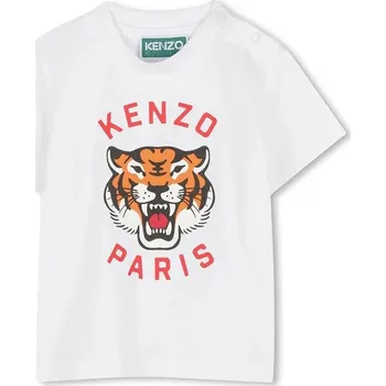 Chlapecké tričko Bavlněné dětské tričko Kenzo Kids K60977.71.81 bílá 00X, vel. 71