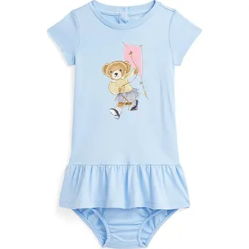 Dámské šaty Dětské bavlněné šaty Polo Ralph Lauren 310964042002 modrá 50X, vel. 75-79