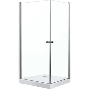 Novoterm Čtvercový sprchový kout NV-Madrid 90x90 chrom/transparent + akrylátová vanička