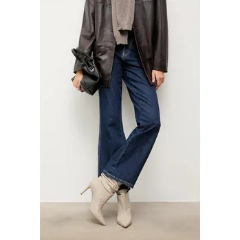 Dámské kozačky Kožené kotníkové boty Answear.LAB 195076B.bd šedá 90X, EUR 41