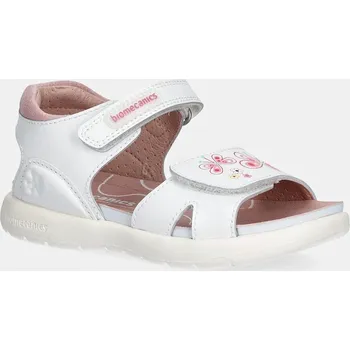 Dívčí sandály Dětské kožené sandály Biomecanics bílá barva, 252231 252231.24.27 00X, EUR 24