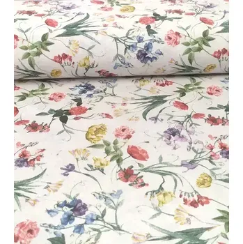 Loneta dekorační látka luční kvítí | RTex