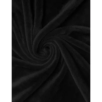 Prostěradlo 2P SERVIS Mikroplyšové prostěradlo 180x200x30cm 180x200x30 cm černá mikroplyš 100% polyester