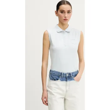 Top Guess Jeans modrá barva, W5GP24 KCYR1 W5GP24.KCYR1 50D, vel. XL