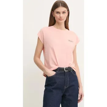 Dámské tričko Bavlněné tričko Pepe Jeans LORENA PL505998 růžová 39D, vel. XL