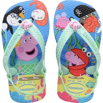 Dámská obuv Dětské žabky Havaianas BABY PEPPA PIG modrá barva, 4145980 55X, EUR 19