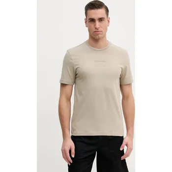 Pánské tričko Bavlněné tričko Calvin Klein K10K114172 béžová 80X, vel. XL
