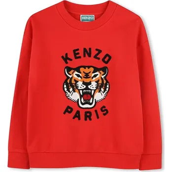 Chlapecká mikina Dětská bavlněná mikina Kenzo Kids K61126.114.150 červená 33X, vel. 114