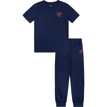 Pánské pyžamo Dětské bavlněné pyžamo Polo Ralph Lauren 8P0249 námořnická modř 59X, vel. 98-104