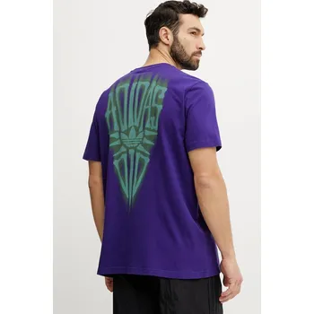 Pánská móda Bavlněné tričko adidas Originals Skeleton Back Tee JI5929 fialová 45X, vel. S