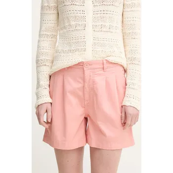 Dámské kraťasy Kraťasy Pepe Jeans MID WAIST REGULAR CHINO SHORT VANIA dámské, růžová barva, hladké, medium waist, PL801168 30X, vel. M