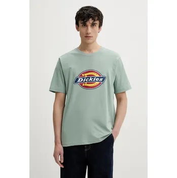 Bavlněné tričko Dickies zelená barva, s potiskem, DK0A4XC9K361 97D, vel. L