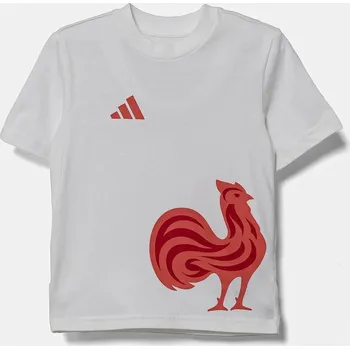 Chlapecké tričko Dětské bavlněné tričko adidas Performance JN4155 bílá 00X, vel. 122