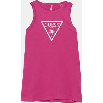 Dámské oblečení Dětské bavlněné šaty Guess J4GK35.JA914.PPYA růžová 42X, vel. 147-157