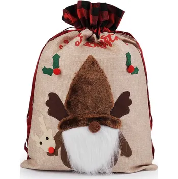 Stoklasa Vánoční/mikulášský pytel 38x55 cm imitace juty Sob
