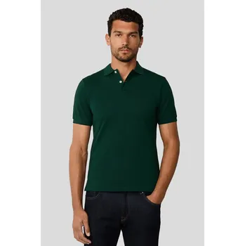 Pánská košile POLOKOŠILE HACKETT LONDON SLIM FIT LOGO FOREST NIGHT GREEN