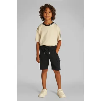 Chlapecké kraťasy Dětské bavlněné šortky Calvin Klein Jeans IB0IB02440.PPYA černá 99X, vel. 164