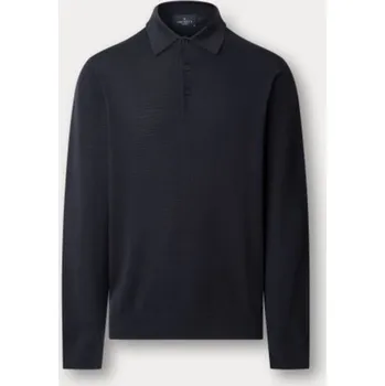 Pánský svetr SVETR HACKETT LONDON STOP START LS POLO MIDNIGHT BLUE