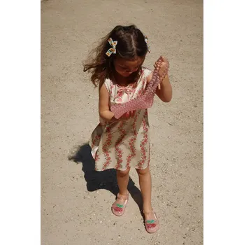 Dívčí šaty Dívčí šaty Konges Sløjd SHEENY DRESS KS102430 béžová 01X, vel. 92