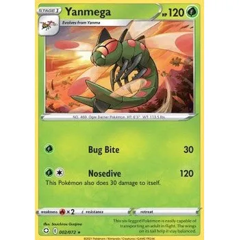 Sběratelská karetní hra Pokémon SHF 002/072 Yanmega - Shining Fates Stav: Near Mint, Verze: NORMAL