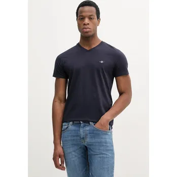 Pánské oblečení Bavlněné tričko Gant 2003186 námořnická modř 59A, vel. XXL