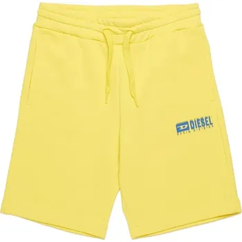 Dětské bavlněné šortky Diesel PBASESHORT SHORTS žlutá barva, J02236 11X, vel. 106