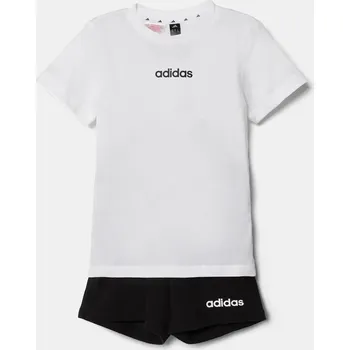 Kojenecká souprava Dětská bavlněná souprava adidas bílá barva, JE1405 00X, vel. 62