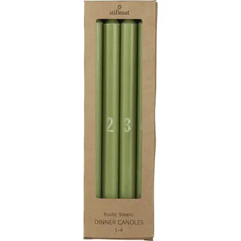 Vánoční dekorace Ib Laursen Adventní svíčky 1-4 Dusty Green – set 4 ks