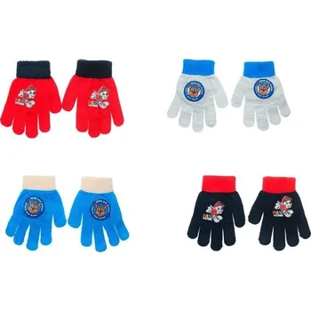 Rukavice Chlapecké úpletové rukavice Tlapková Patrola Barva: Šedá