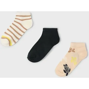 Dívčí oblečení Dětské ponožky Mayoral 3-pack béžová barva, 10908 10908.5K.Mini.PPYA 12X, vel. 18/22