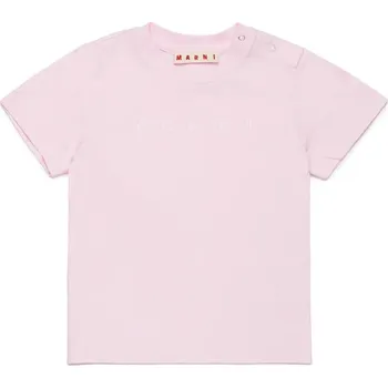 Chlapecké tričko Dětské bavlněné tričko Marni MT276B T-SHIRT růžová barva, s potiskem, M01438 30X, vel. 67