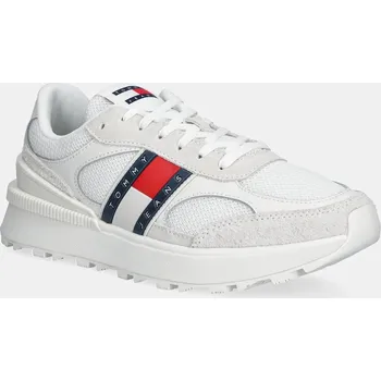 Pánské tenisky Sneakers boty Tommy Jeans TJM TECHNICAL RUNNER ESS EM0EM01537 bílá 00A, EUR 40