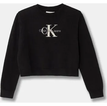 Dívčí svetr Dětský svetr Calvin Klein Jeans IG0IG02830.128.176.PPYA černá 99X, vel. 140