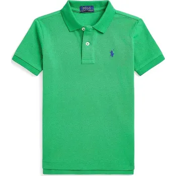 Pánské tričko Dětská bavlněná polokošile Polo Ralph Lauren zelená barva, 322703632183 76X, vel. 117-123