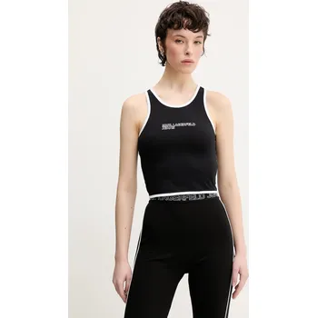 Dámské tričko Top Karl Lagerfeld Jeans A2W17024 černá 99X, vel. M