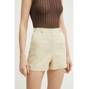 Dámské kraťasy Kraťasy Patrizia Pepe dámské, béžová barva, hladké, high waist, 8P0698 A543 8P0698.A543 08X, vel. 38