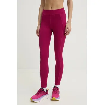 Dámské legíny Tréninkové legíny Reebok LUX Collection růžová barva, hladké, 100214323 42X, vel. XS