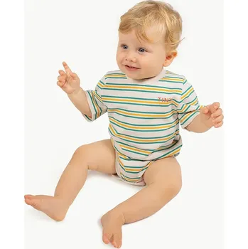 Kojenecký body Bavlněné kojenecké body Tinycottons STRIPES MULTICOLOR BODY SS25.124 béžová 01X, vel. 74