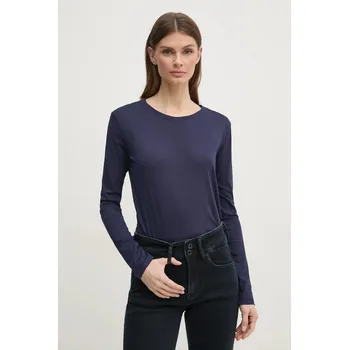 Pánské tričko Tričko s dlouhým rukávem Sisley 3QU4L102Y námořnická modř 59X, vel. S