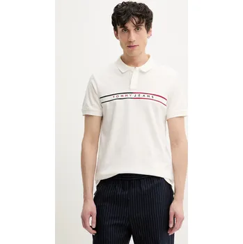 Pánská móda Bavlněné polo tričko Tommy Jeans DM0DM20916 bílá 00X, vel. M